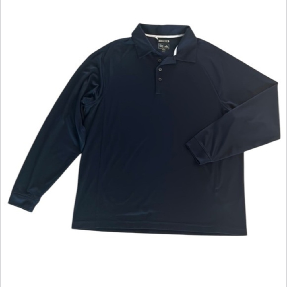 Adidas climacool size large navy blue long sleeve polo shirt